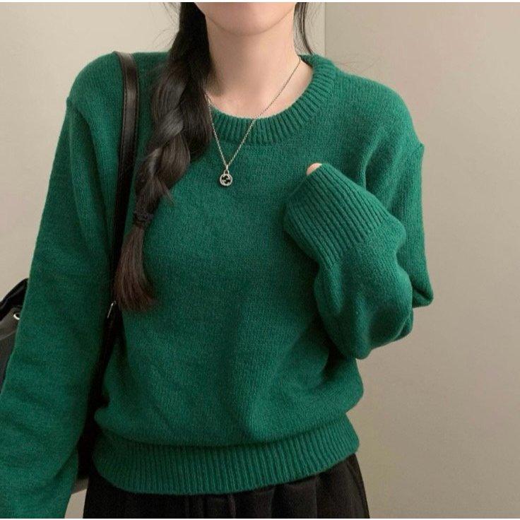 【溫柔紫】冬日必備✔ VENUSY｜正韓🇰🇷 - 韓國女裝｜波波羊毛圓領長袖針織衫-細節圖6