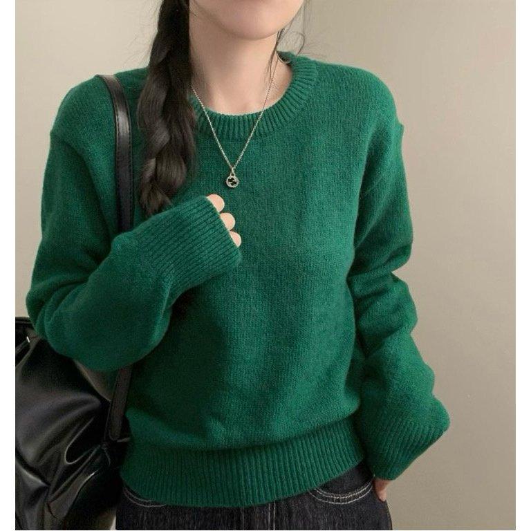 【溫柔紫】冬日必備✔ VENUSY｜正韓🇰🇷 - 韓國女裝｜波波羊毛圓領長袖針織衫-細節圖7