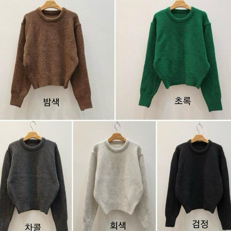 【溫柔紫】冬日必備✔ VENUSY｜正韓🇰🇷 - 韓國女裝｜波波羊毛圓領長袖針織衫-細節圖9