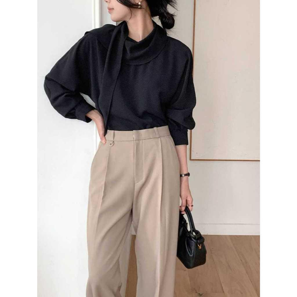 [2025 秋季新潮流] VENUSY｜正韓🇰🇷 - 韓國女裝｜絲巾綁帶襯衫 韓國襯衫-細節圖5