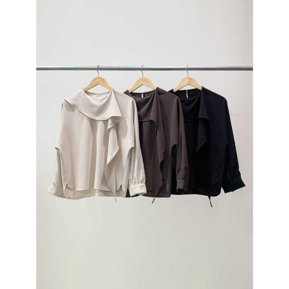 [新潮流] VENUSY｜正韓🇰🇷 - 韓國女裝｜絲巾綁帶襯衫 韓國襯衫-細節圖9