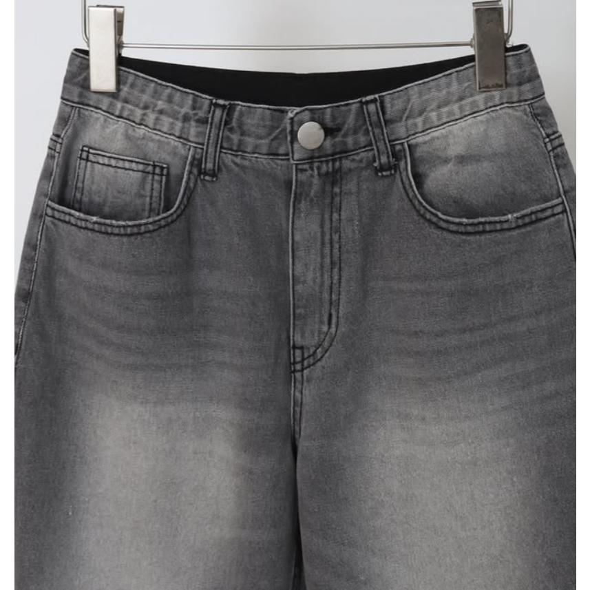 【大碼】VN｜正韓🇰🇷 - 純棉舒適親膚☀ 韓國女裝｜純棉直筒寬管牛仔褲 韓國牛仔褲-細節圖6