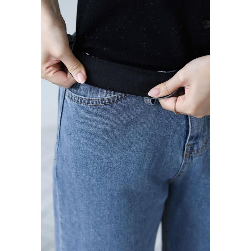 【𝟷𝟶𝟶%棉】ᴠɴ｜正韓🇰🇷 - 韓國女裝｜純棉直筒寬管牛仔褲 韓國牛仔褲 大碼適宜-細節圖6