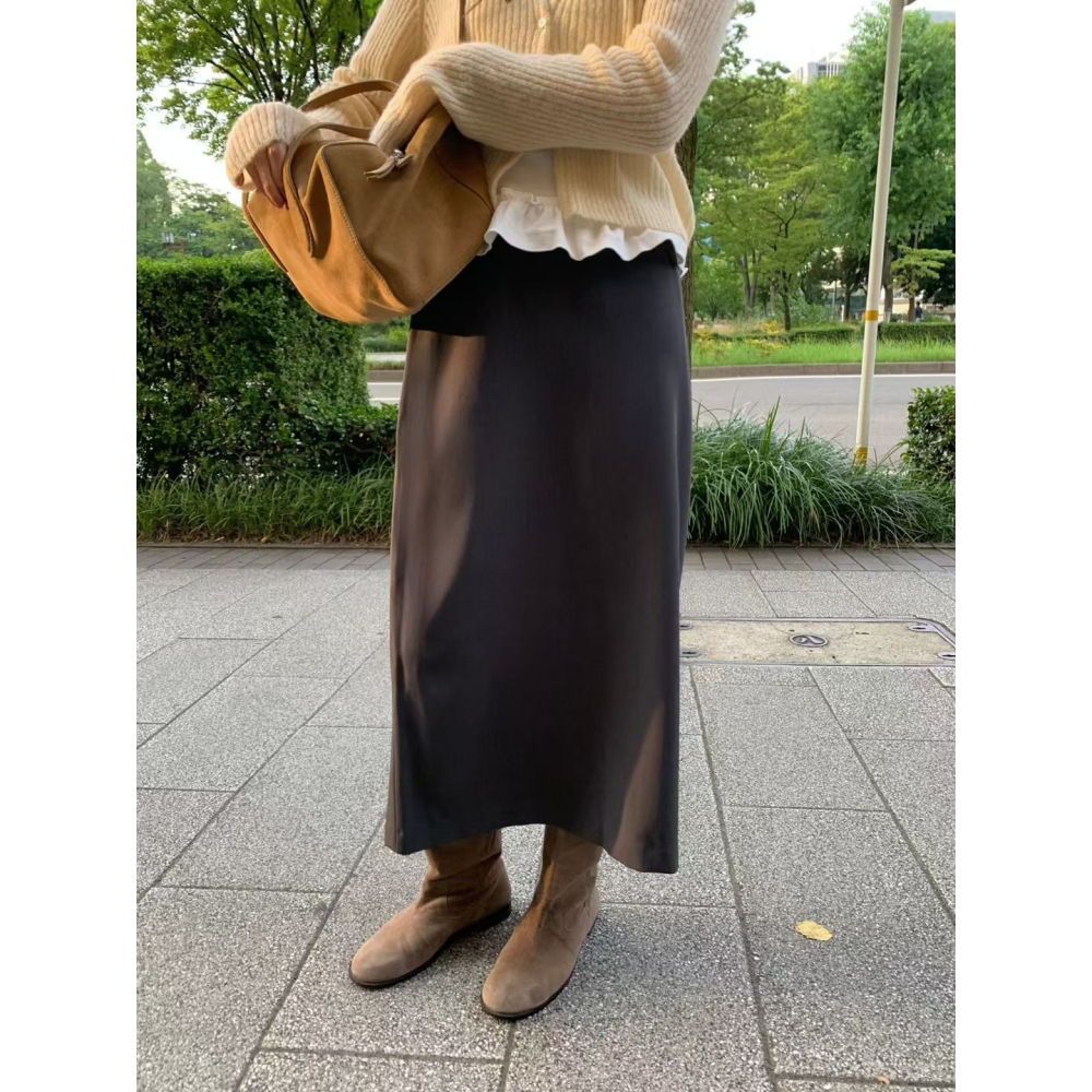 【高級感】ᴠɴ｜正韓🇰🇷 - Pretty Young Thing ♡ 韓國熱門設計師｜中長直筒半身裙-細節圖2