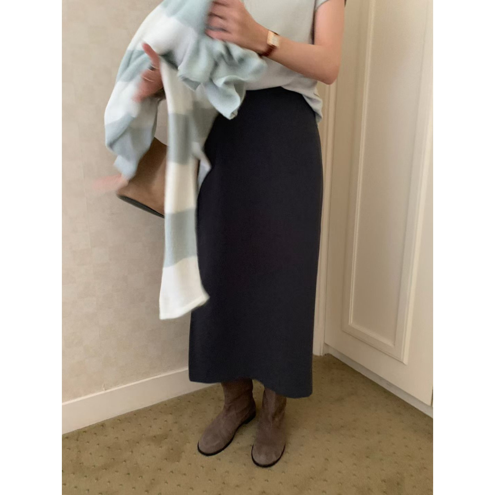 【高級感】ᴠɴ｜正韓🇰🇷 - Pretty Young Thing ♡ 韓國熱門設計師｜中長直筒半身裙-細節圖3