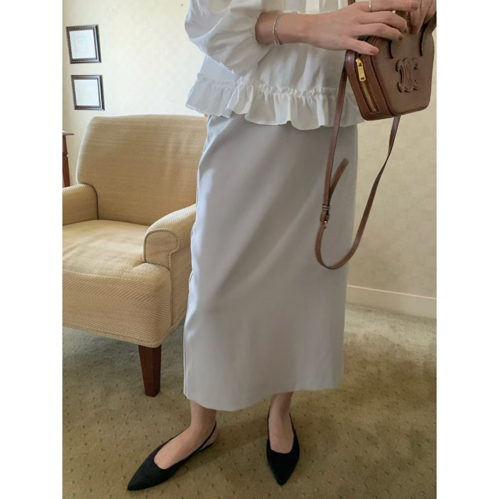 【高級感】ᴠɴ｜正韓🇰🇷 - Pretty Young Thing ♡ 韓國熱門設計師｜中長直筒半身裙-細節圖7