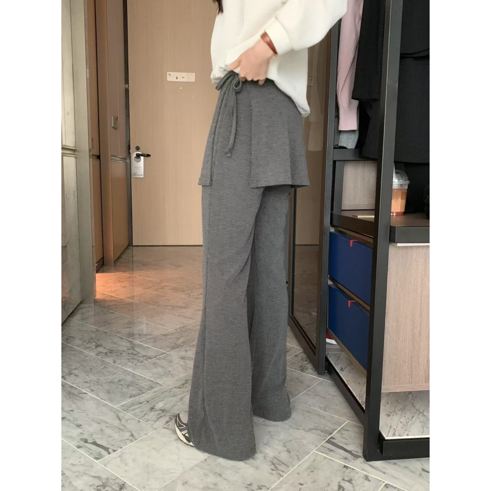 𝟐𝟓＇新品 VENUSY｜正韓🇰🇷 - 𝟥 ᴄᴏʟᴏʀ☻ 韓國女裝｜針織感層次造型長褲-細節圖2