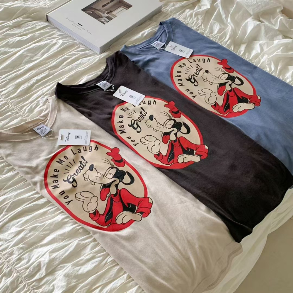 現貨+預購VENUSY｜正韓🇰🇷 - 純棉正版Disney☀ 韓國女裝｜純棉高飛無袖T恤 韓國T恤-細節圖9