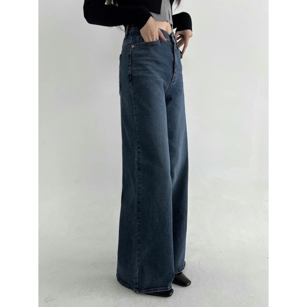 【韓網熱銷2萬件】VENUSY｜正韓 - 韓國女裝｜高腰藍色彈力直筒牛仔褲 韓國牛仔褲 韓國牛仔褲 韓國牛仔褲-細節圖9