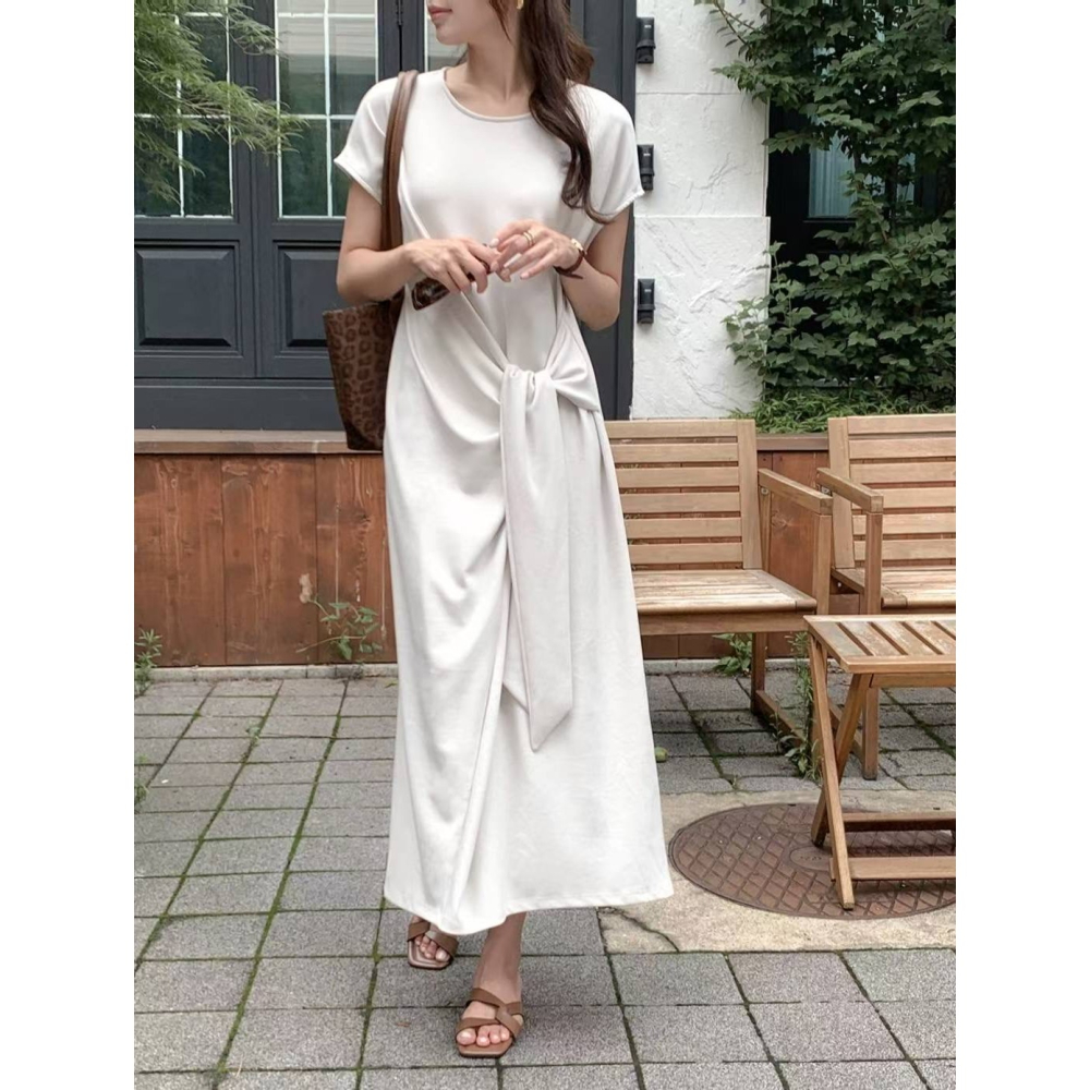 VENUSY｜正韓🇰🇷 - 韓國女裝｜綁帶造型長洋裝 韓國洋裝-細節圖2