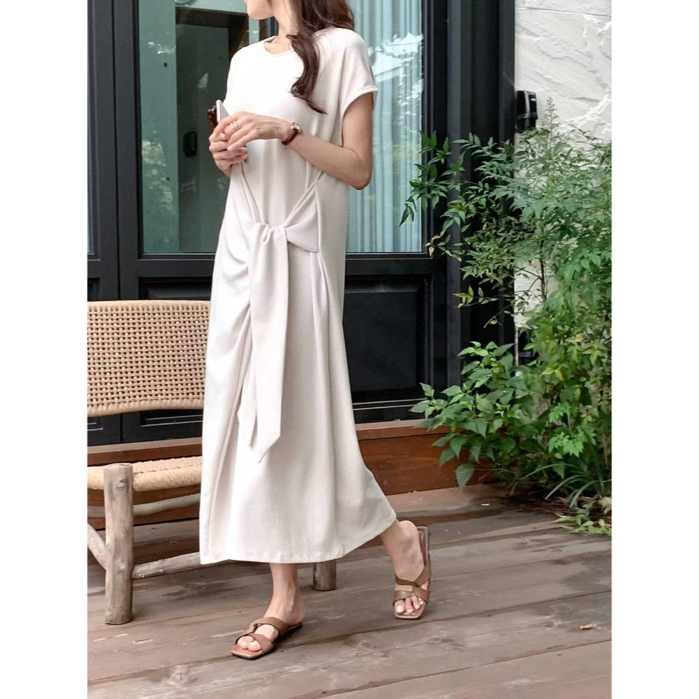 VENUSY｜正韓🇰🇷 - 韓國女裝｜綁帶造型長洋裝 韓國洋裝-細節圖3