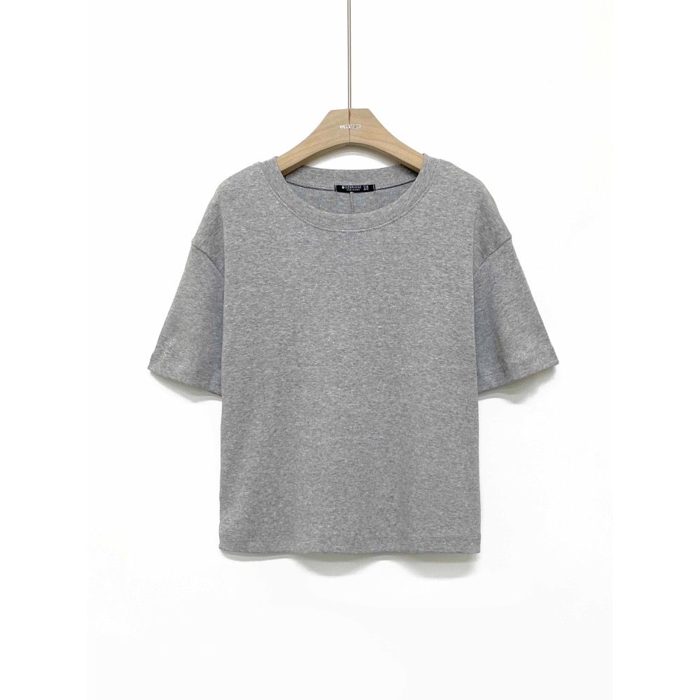 現+預 VENUSY｜正韓🇰🇷 - 純棉透氣舒適☀ 韓國女裝｜純棉圓領寬鬆後開衩短袖T恤 韓國T恤-細節圖8