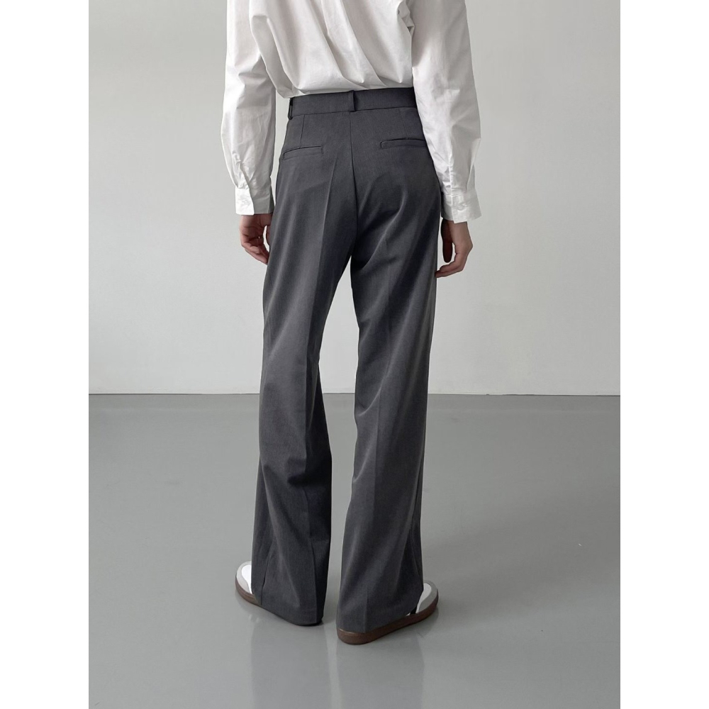 【高級質感】ᴠɴ｜正韓🇰🇷 - 韓國女裝｜直筒褶皺西裝褲-細節圖8