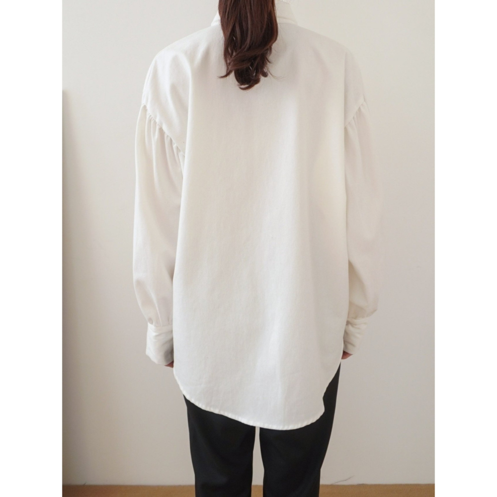 【𝟷𝟶𝟶%棉】極簡層次感設計 上身自帶立體輪廓．ᴠɴ｜正韓🇰🇷 - 韓國女裝｜純棉泡泡袖襯衫 韓國襯衫-細節圖7