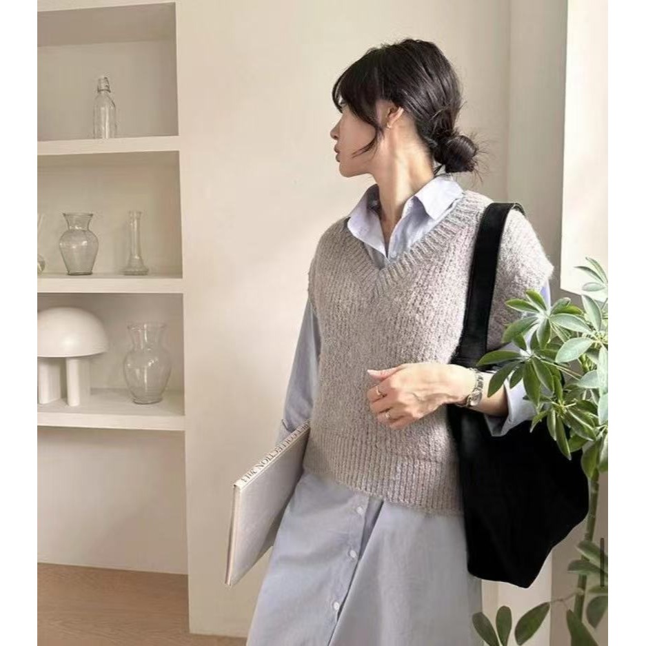 VENUSY｜正韓🇰🇷 - 韓國女裝｜羊毛針織背心-細節圖5