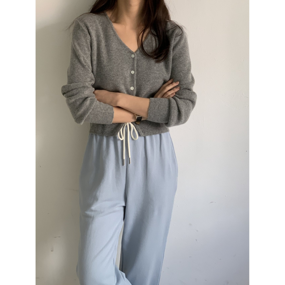 VENUSY｜正韓🇰🇷 - 韓國女裝｜羊毛V領針織小外套 開襟衫-細節圖5