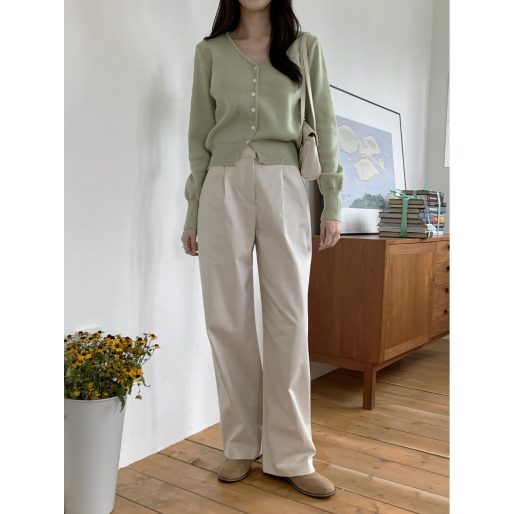 VENUSY｜正韓🇰🇷 - 韓國女裝｜羊毛V領針織小外套 開襟衫-細節圖9