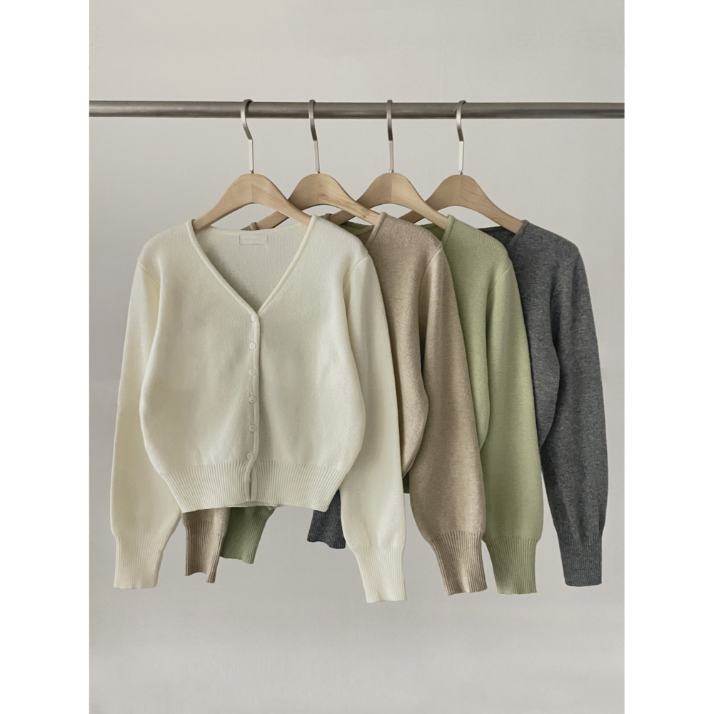 VENUSY｜正韓🇰🇷 - 韓國女裝｜羊毛V領針織小外套 開襟衫-細節圖11