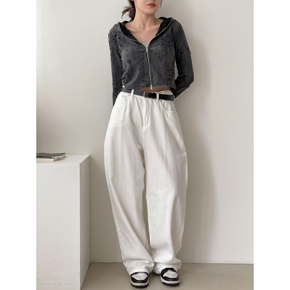 VENUSY｜正韓🇰🇷 - 韓國女裝｜破損連帽外套-細節圖2