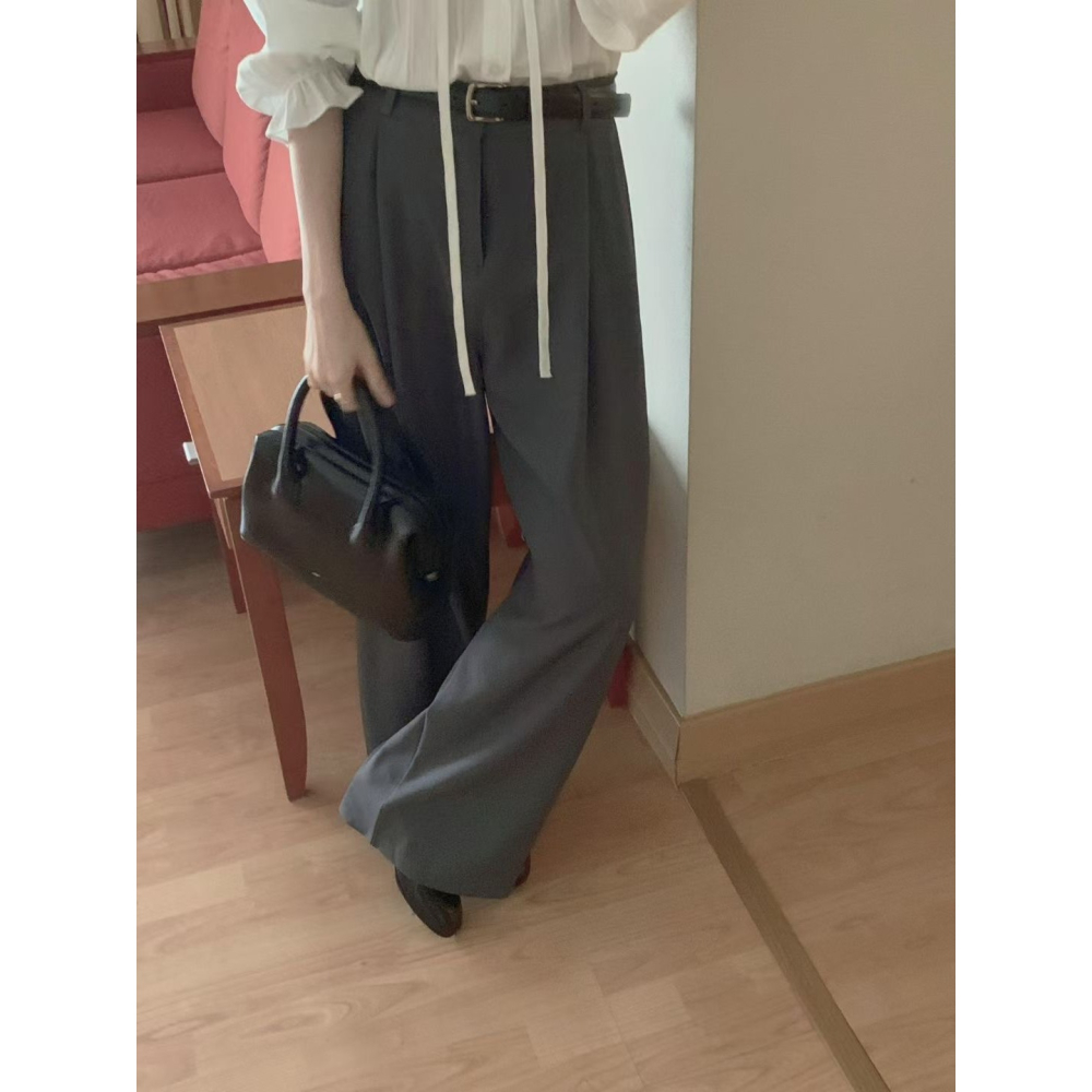 VENUSY｜正韓🇰🇷 - 韓國女裝｜雙褶寬鬆西褲-細節圖3