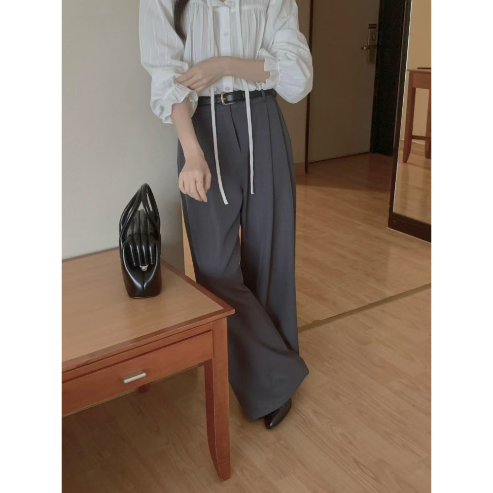 VENUSY｜正韓🇰🇷 - 韓國女裝｜雙褶寬鬆西褲-細節圖7