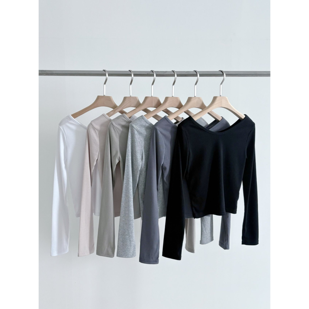 VENUSY｜正韓🇰🇷 - 修身百搭✓ 韓國女裝｜V領長袖T恤 韓國T恤-細節圖11