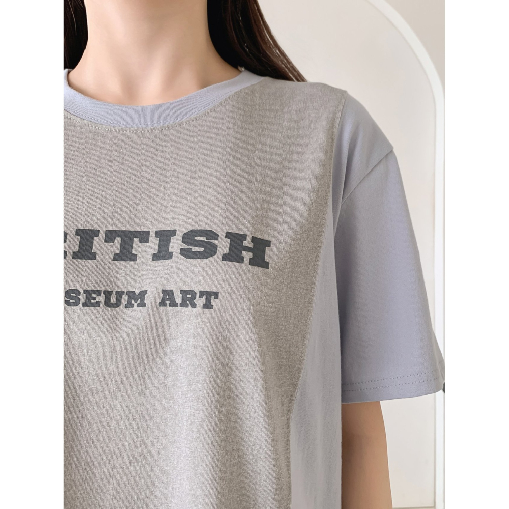 VENUSY｜正韓🇰🇷 - 𝟷𝟶𝟶%棉☀ 韓國女裝｜純棉拼色T恤 韓國T恤-細節圖10