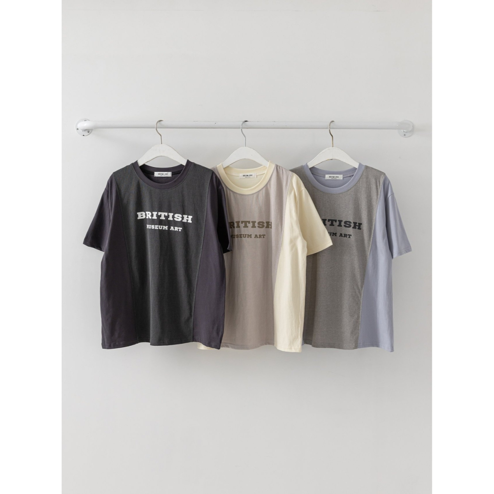 VENUSY｜正韓🇰🇷 - 𝟷𝟶𝟶%棉☀ 韓國女裝｜純棉拼色T恤 韓國T恤-細節圖11