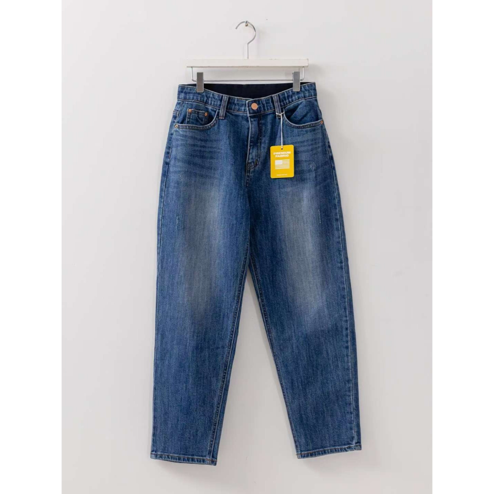 VENUSY｜正韓🇰🇷 - 𝟫𝟪%棉 舒適長腿✓ 韓國女裝｜微彈力直筒窄管牛仔褲 韓國牛仔褲-細節圖9