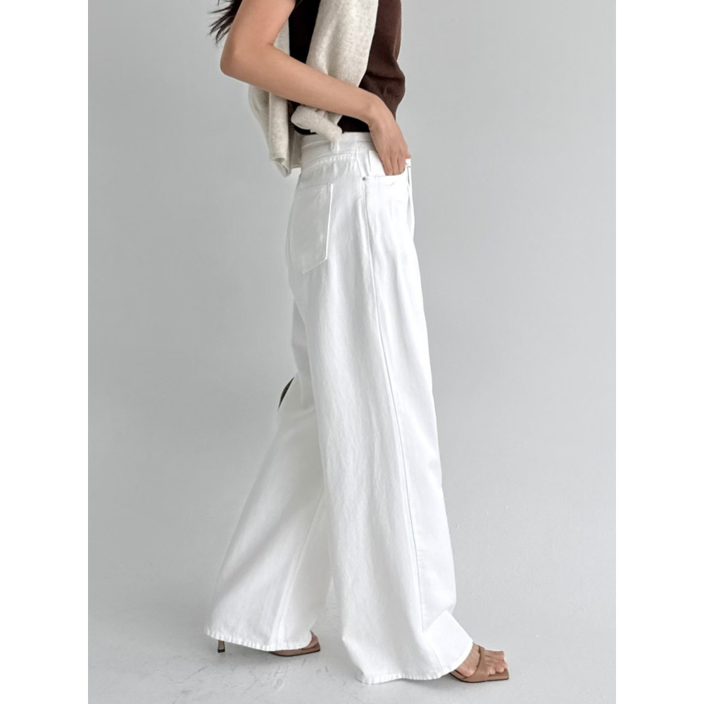 【極簡高級】率性個性寬褲．ᴠɴ｜正韓🇰🇷 - 韓國女裝｜人造絲褶皺寬褲-細節圖10
