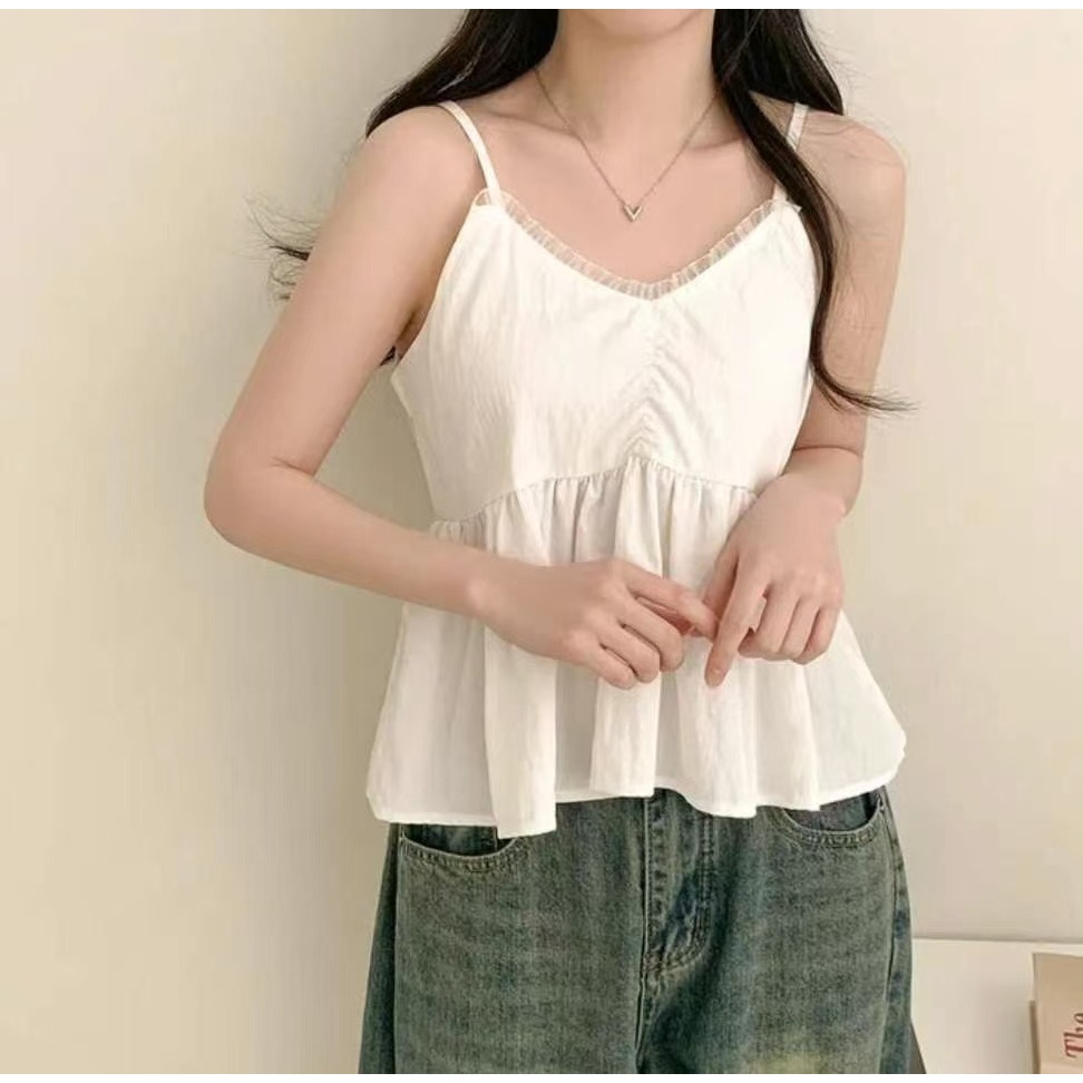 VENUSY｜正韓🇰🇷 - 韓國女裝｜蕾絲細肩帶背心 可調節長度-細節圖9