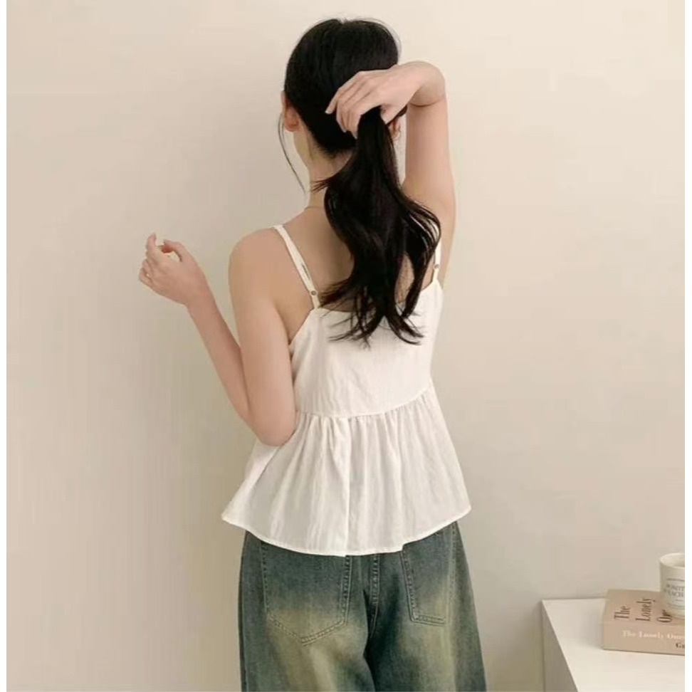 VENUSY｜正韓🇰🇷 - 韓國女裝｜蕾絲細肩帶背心 可調節長度-細節圖10