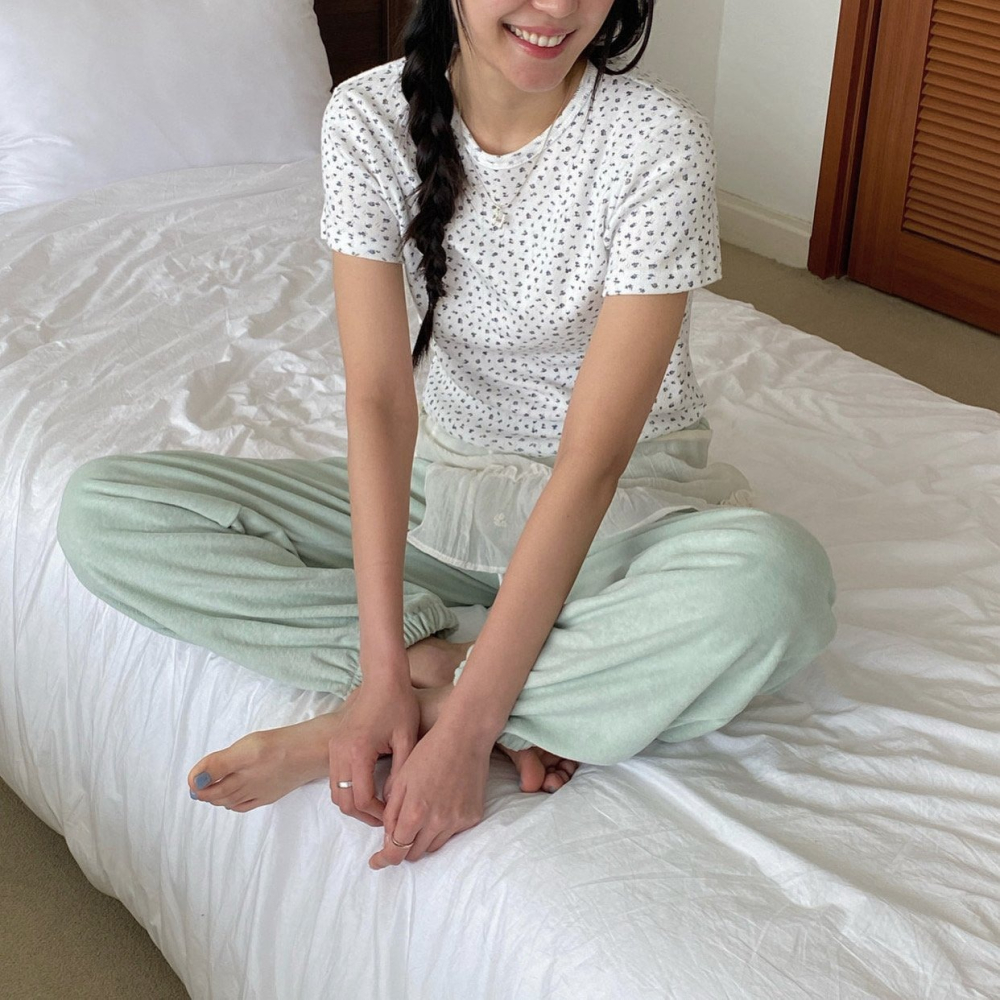 VENUSY｜正韓🇰🇷 - 不易皺親膚☀ 韓國女裝｜棉質混紡小花T恤 韓國T恤-細節圖7