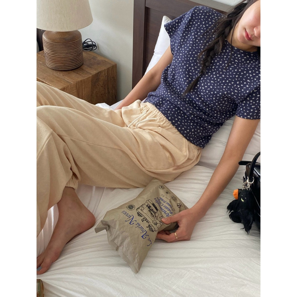 VENUSY｜正韓🇰🇷 - 不易皺親膚☀ 韓國女裝｜棉質混紡小花T恤 韓國T恤-細節圖10