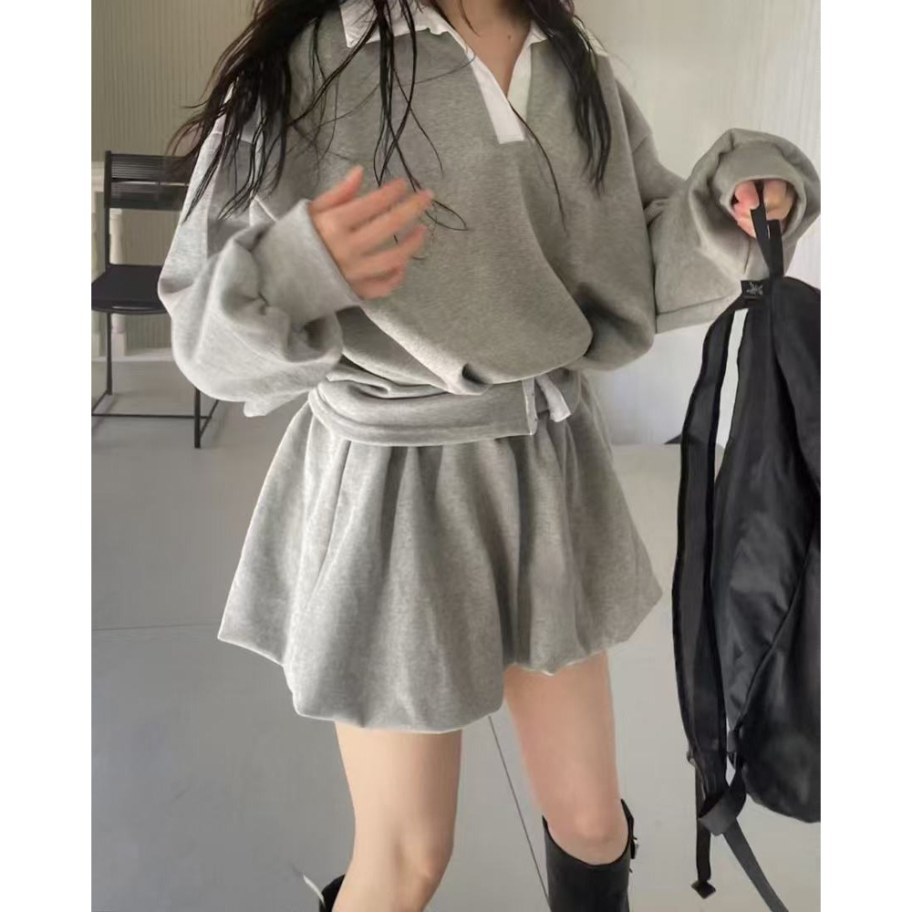 VENUSY｜正韓🇰🇷 - 韓國女裝｜純棉澎澎迷你褲裙-細節圖3