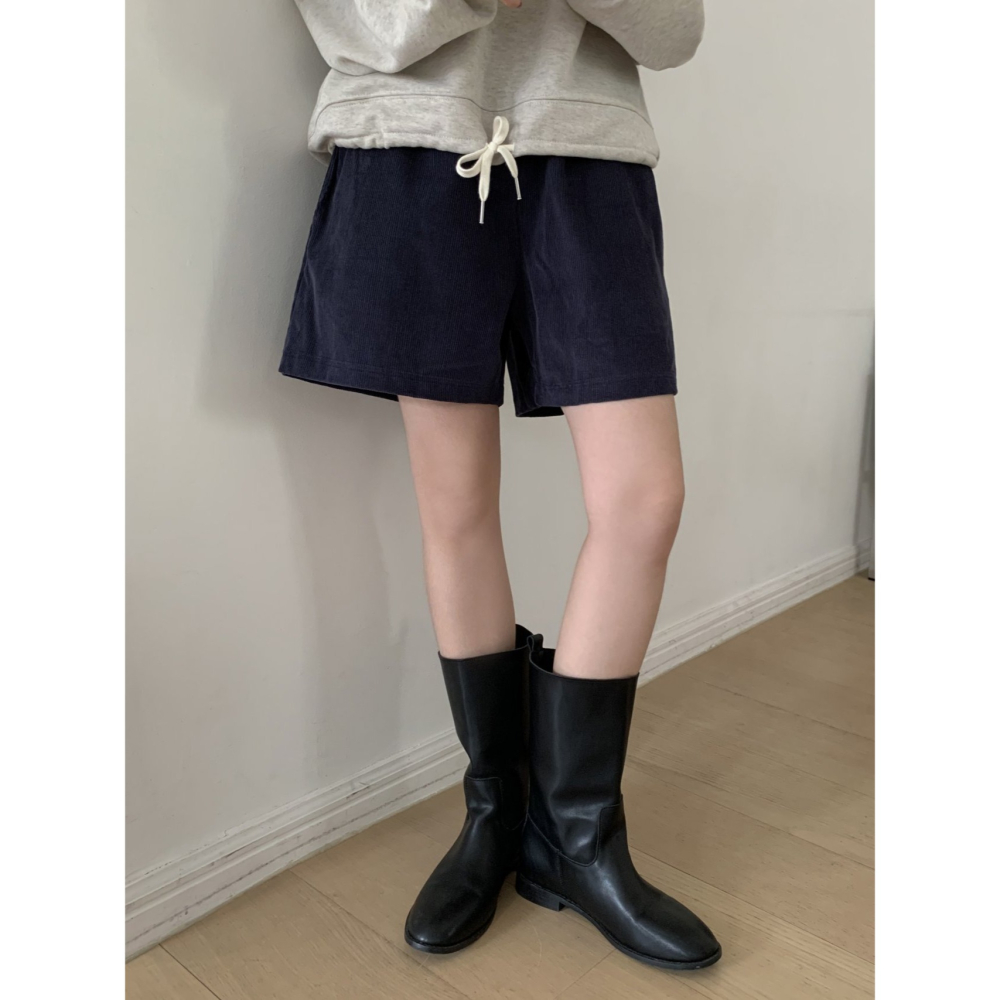 【純棉親膚】𝟱 色 秋日顯瘦女神褲．ᴠɴ｜正韓🇰🇷 - 韓國女裝｜純棉燈芯絨短褲-細節圖6