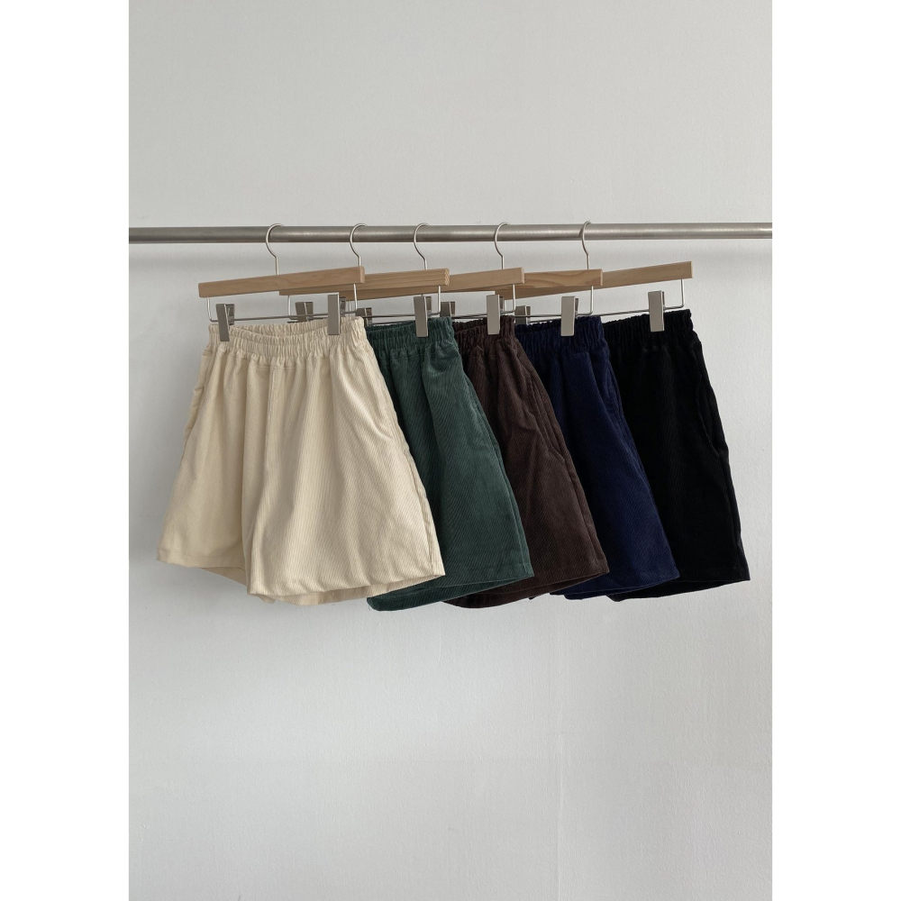 【純棉親膚】𝟱 色 秋日顯瘦女神褲．ᴠɴ｜正韓🇰🇷 - 韓國女裝｜純棉燈芯絨短褲-細節圖10