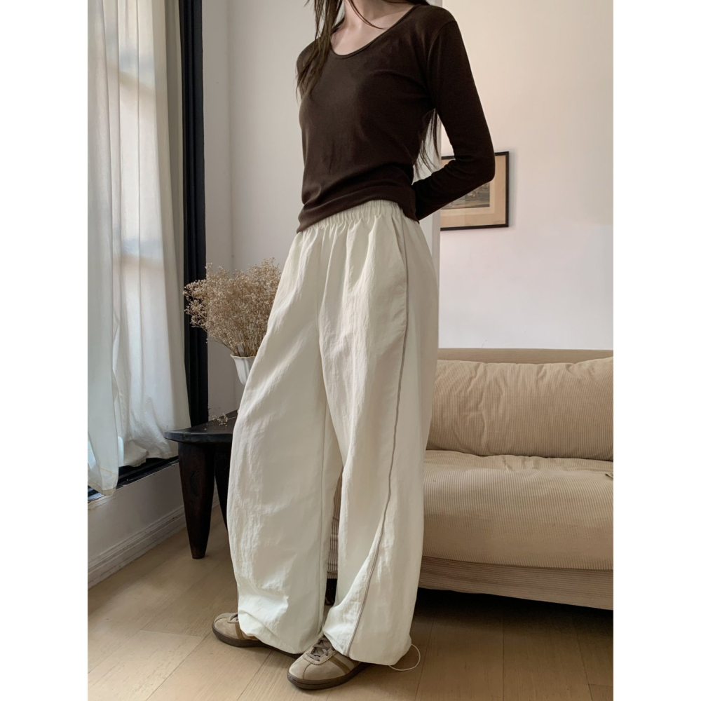 【跳舞神褲】版型極佳 燈籠褲．ᴠɴ｜正韓🇰🇷 - 韓國女裝｜細條壓線燈籠褲-細節圖5