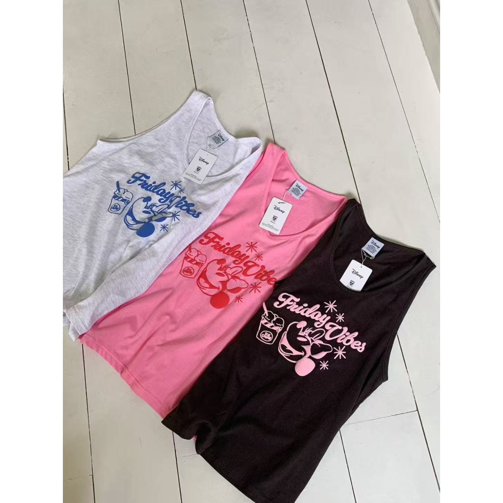 【𝟷𝟶𝟶%棉】冰涼無袖背心．ᴠɴ｜正韓🇰🇷 - 正版迪士尼☀ 韓國女裝｜純棉米妮冰涼無袖背心-細節圖7