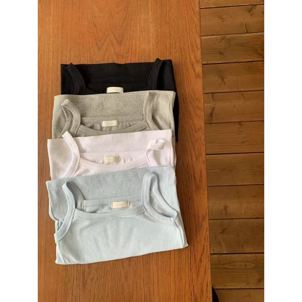 【遮副乳極佳】𝟫𝟧%棉無袖背心．ᴠɴ｜正韓🇰🇷 -  透氣舒適☀ 韓國女裝｜羅紋無袖背心-細節圖7