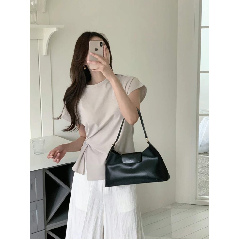 VENUSY｜正韓🇰🇷 - 韓國女裝｜扭結短袖T恤 韓國T恤-細節圖7