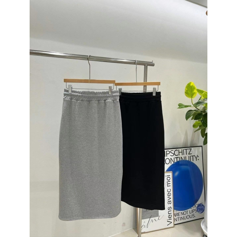 VENUSY｜正韓🇰🇷 - 純棉透氣舒適☀ 韓國女裝｜純棉牛仔棉疊搭中長裙-細節圖9