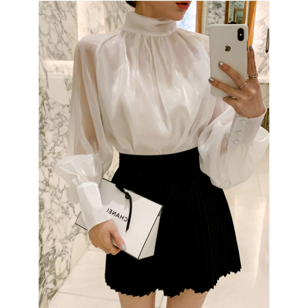 VENUSY｜正韓🇰🇷 - 韓國女裝｜歐根紗緞帶上衣 婚禮 派對 禮服-細節圖6