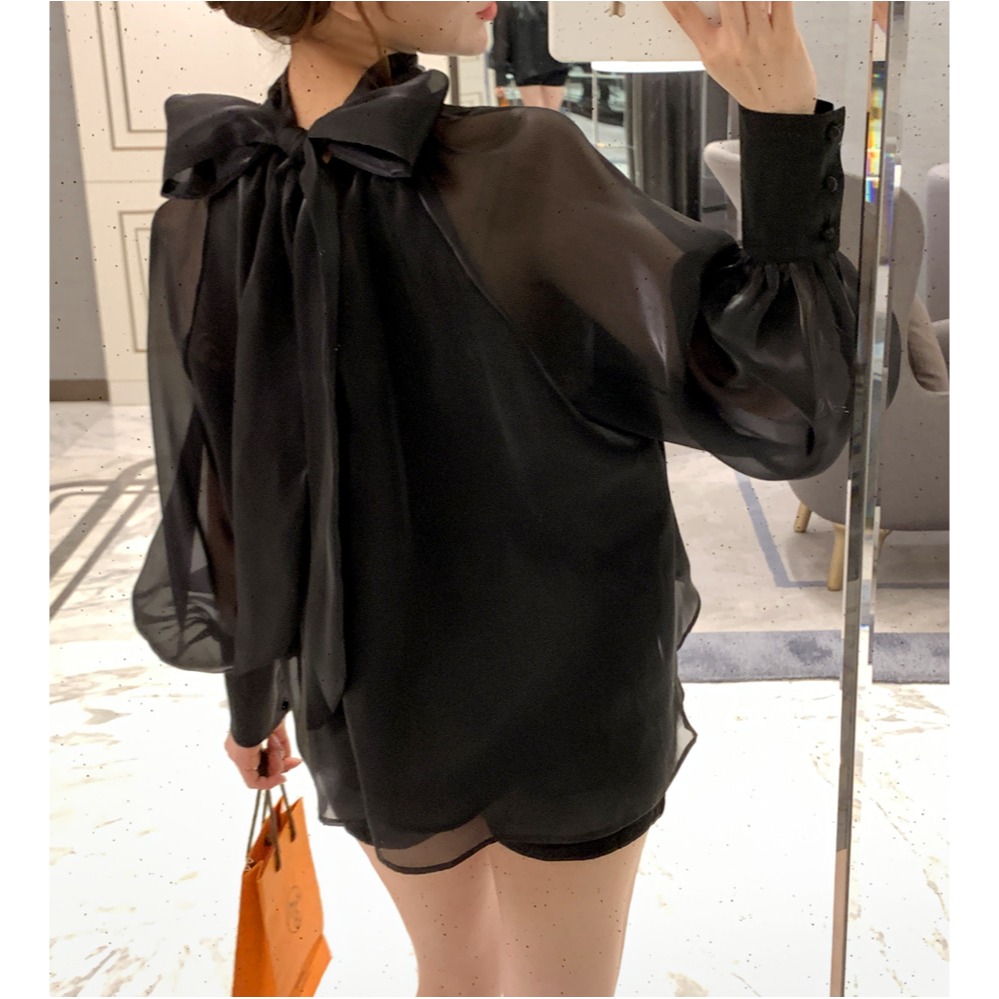 VENUSY｜正韓🇰🇷 - 韓國女裝｜歐根紗緞帶上衣 婚禮 派對 禮服-細節圖10