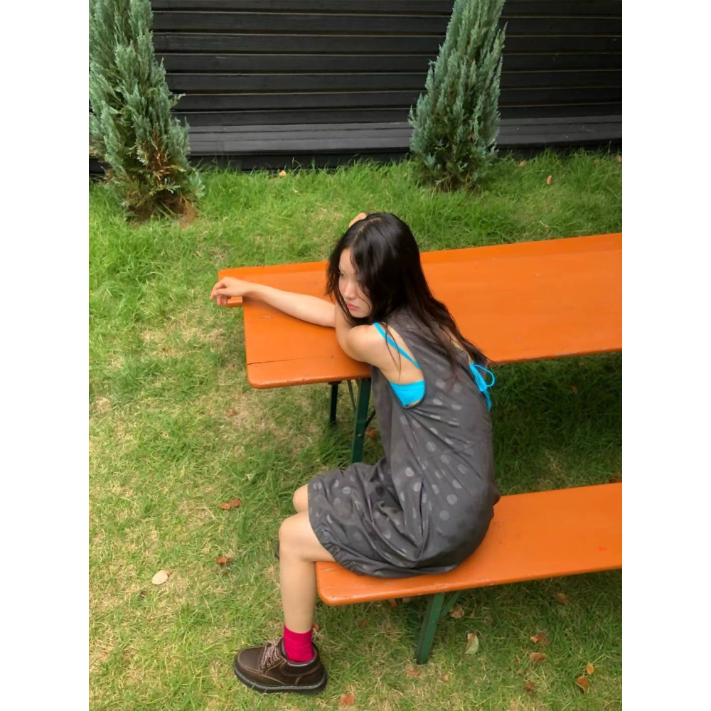 VENUSY｜正韓🇰🇷 - 韓國女裝｜圓點無袖南瓜洋裝 韓國洋裝-細節圖2