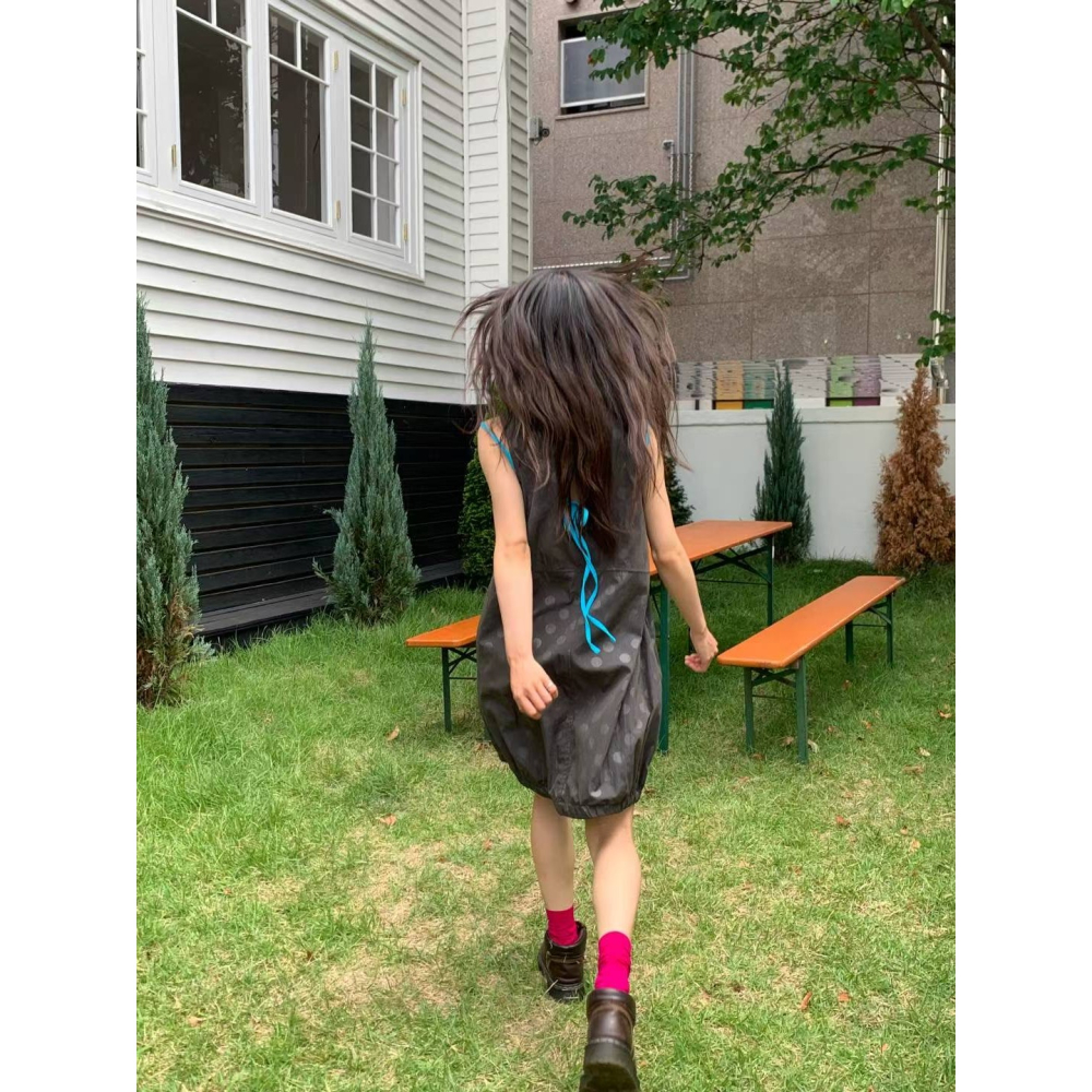 VENUSY｜正韓🇰🇷 - 韓國女裝｜圓點無袖南瓜洋裝 韓國洋裝-細節圖3