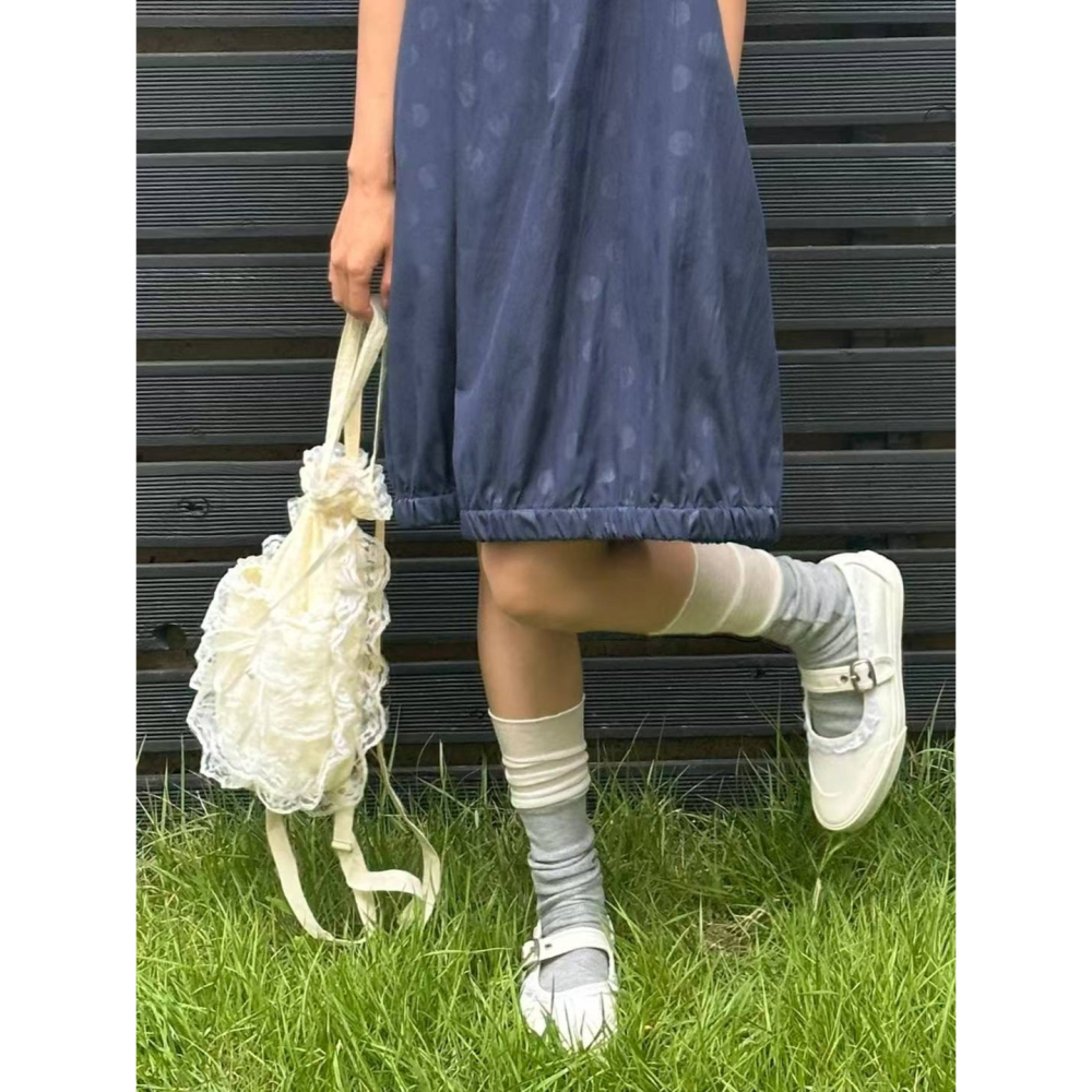 VENUSY｜正韓🇰🇷 - 韓國女裝｜圓點無袖南瓜洋裝 韓國洋裝-細節圖8