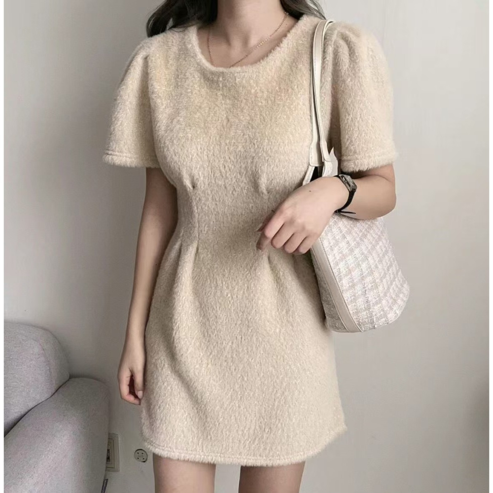 VENUSY｜正韓🇰🇷 - 秋季東大門選品✔ 韓國女裝｜澎澎袖短洋裝 韓國洋裝 婚禮-細節圖6
