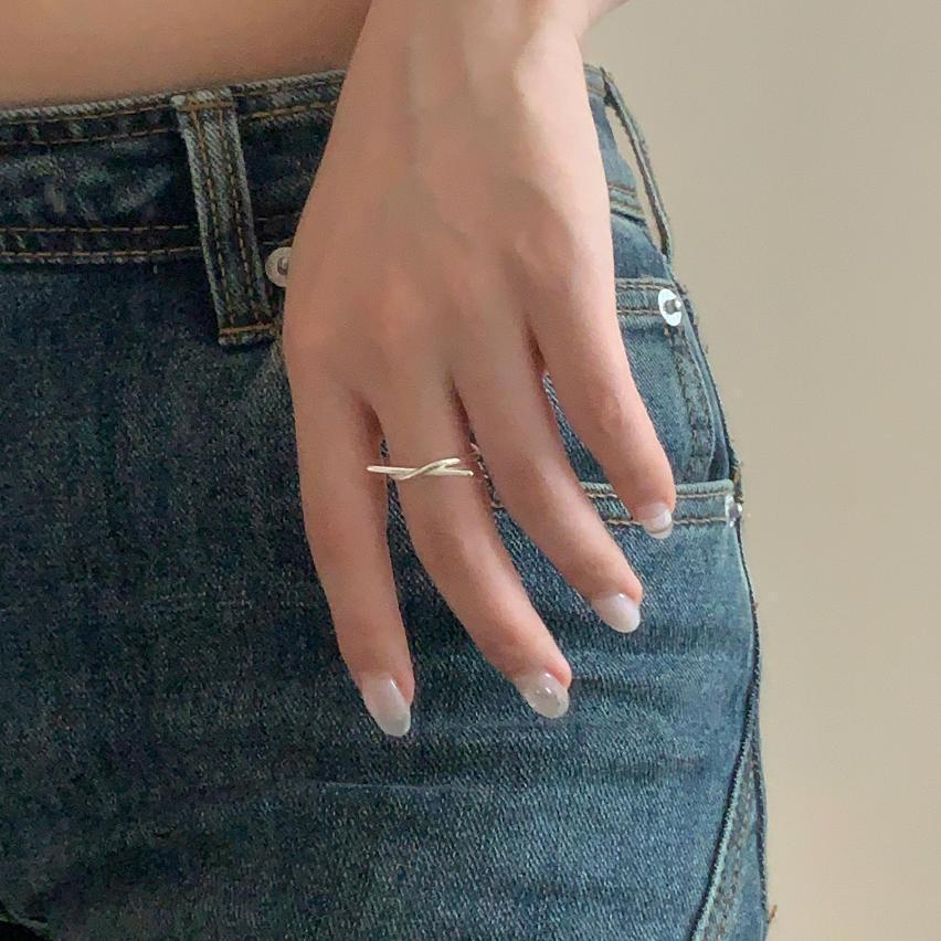 VENUSY | S925純銀｜柔結無聲・銀線開口戒-細節圖3