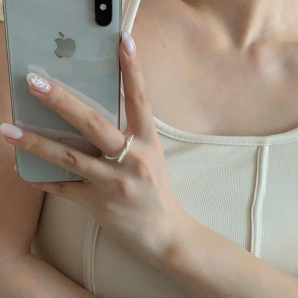 VENUSY | S925純銀｜柔結無聲・銀線開口戒-細節圖5